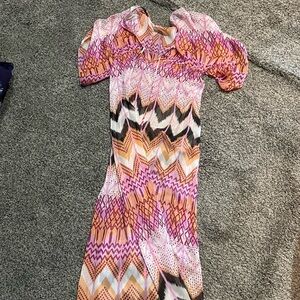 Ark & Co NEW $78 maxi dress printed Swim Beach Cover Up Small